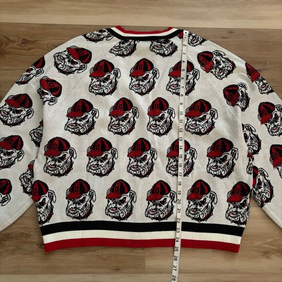 Queen of Sparkles Georgia Bulldogs Mascot Rhinestone Knit Cardigan L - Picture 7 of 11